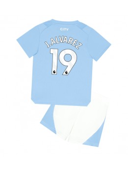 Manchester City Julian Alvarez #19 Dječji Domaci Dres kompleti 2023-24 Kratak Rukavima (+ kratke hlače)